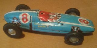 Vintage Toy Tinplate Cooper Climax 1959 Grand Prix Racer.