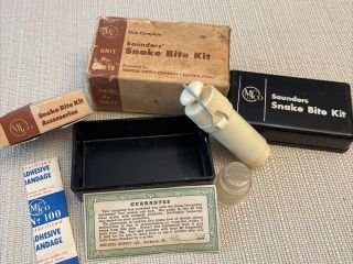 Vintage Saunder’s Snake Bite Kit Unit No.  700 Sb