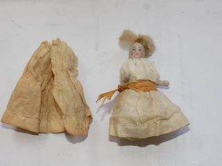 Antique German Bisque Porcelain Miniature Dolls House Doll 6 Cm Tall