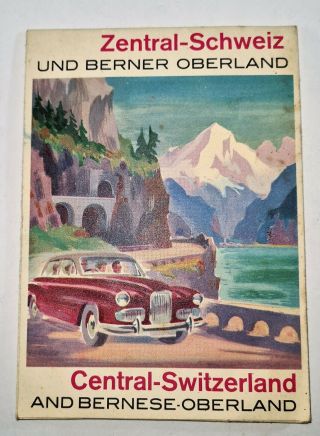 Vintage Central - Switzerland Map In German Und Berner Oberland T1