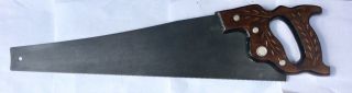 Vintage Henry Disston 22” Wood Handled Saw As Pictured.