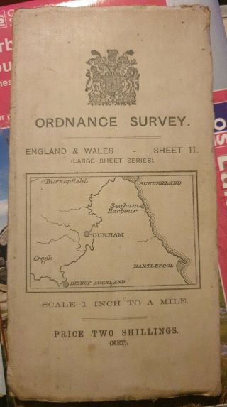 Ordnance Survey Os Map England South 1 Inch To 1 Mile Sheet 11 Vintage - 1912