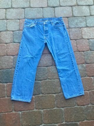 Vintage Levis 501 Xx Denim Jeans Size 40 Blue 40x30 Relaxed Straight Medium Wash