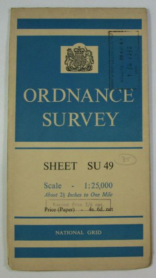 1959 Old Vintage Os Ordnance Survey 1:25000 First Series Map Su 49 Abingdon