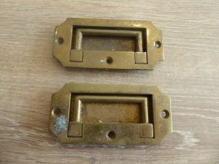 Rare Antique Carrying Handles For Fusee Marine Chronometer Clock Case