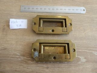 RARE ANTIQUE CARRYING HANDLES FOR FUSEE MARINE CHRONOMETER CLOCK CASE 2