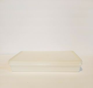 Vintage Tupperware Rectangle Container With Lid 11 " X7 " X2 " Clear Plastic