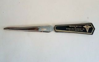 Vintage Advertising Letter Opener American Institute Of Science And Technology,