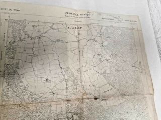 Vintage Ordnance Survey Map Shropshire Kinlet