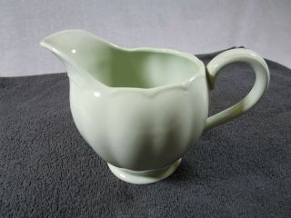 Vintage Large Grindley Petal Ware Milk Jug Pale Green Colour