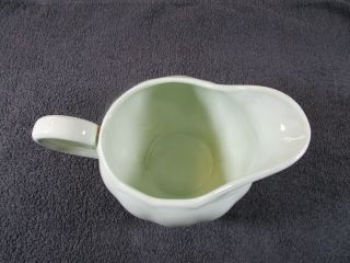 Vintage Large Grindley Petal Ware Milk Jug Pale Green Colour 3