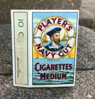 Vintage Players Navy Cut Cigarettes Tobacco Box Cover