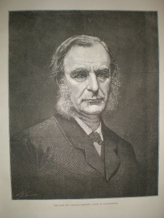 The Late Reverend Novelist Charles Kingsley Canon Of Westminster 1875 Old Print