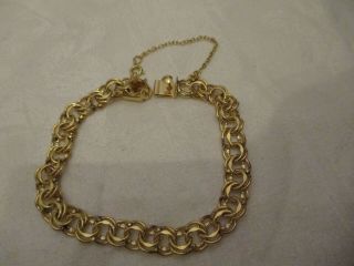 Vintage 12 K Gold Filled Charm Bracelet,  7 1/2 " Just Bracelet