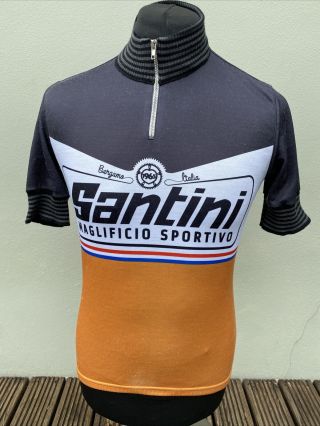 Vintage Santini Cycling Jersey,  Large