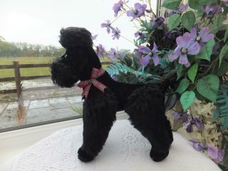 Vintage Antique German Steiff Snobby Black Poodle Dog Mohair Toy Jointed Bear