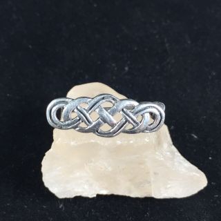 Vintage Sterling Silver Infinity Knot Brooch Celtic Open Petite Pin Irish Bar