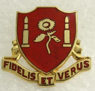 Vintage Military Dui Pin 29th Field Artillery Battalion Fidelis Et Verus