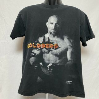 Vintage 90’s Wcw Bill Goldberg Black T Shirt 1998 Size M No Tag Chest 21” L - 26”