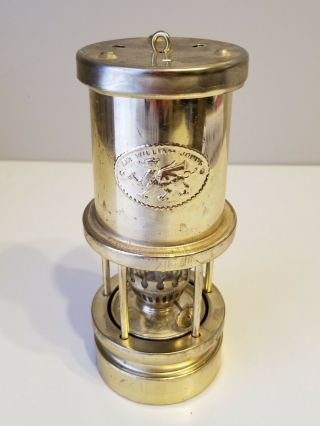 Vintage Nautical Gold Brass Oil Lantern Sir William Johns Hanger Carrier Holder