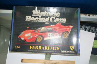 Vintage Heller Humbrol 80747 - 1/24 Scale - Ferrari 512s Race Car - Open Box Jsh