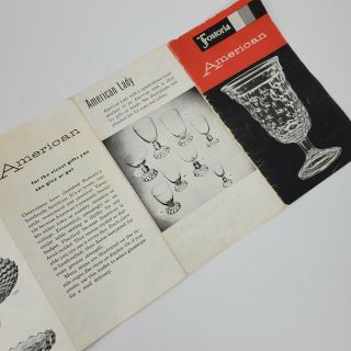 Fostoria Glass Vintage Advertising Booklet Brochure American Lady Glassware 3