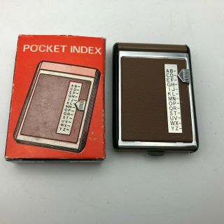 Nos Vintage Stanley Pocket Index W/box Flip Top Address C8