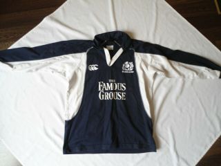 Vintage Scotland Canterbury Famous Grouse Rugby Jersey Small