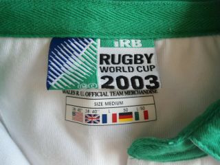 VINTAGE WALES REEBOK 2003 RUGBY WORLD CUP JERSEY LARGE 3