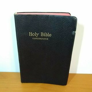 Vintage Holy Bible Concordance Red Letter Edition King James Version World Inc