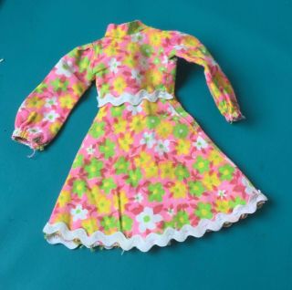 Vintage Sindy Doll Altered Pinny Party Dress 1970s
