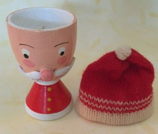 Vintage Mid - Century Sevi Egg Cup (made In Italy) With Stocking Hat