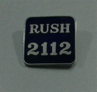 Rush 2112 Vintage Blue Enamel Pin Badge Peart Lee Lifeson Retro Heavy Rock