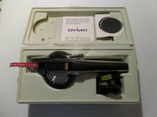 Vintage Dymo 1570 Label Maker Metal Body With Case And Extra Label