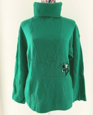 1990s J.  C.  De Castelbajac Iceberg Sweater 90s Vintage Wool Felix The Cat Jumper