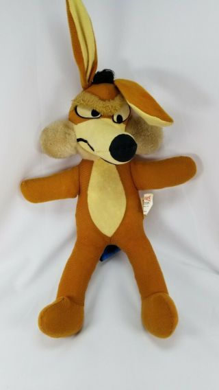 Vintage 1971 Warner Bros.  18 " Wile E.  Coyote By Mighty Star Stuffed Plush