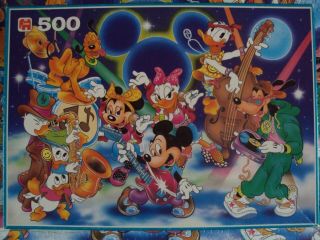 Vintage Jumbo The Disney Band 500 Piece Jigsaw Puzzle Complete Vgc