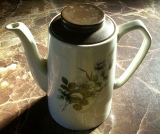 Vintage Alfred Meakin Glo - White Pamela Pattern Tea Coffee Pot 16cm