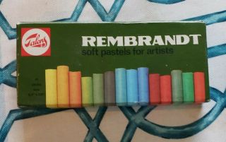 Vintage Rembrandt Soft Pastels Artists Talens 15 Sticks