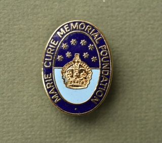 Vintage Marie Curie Memorial Foundation Enamel Pin Badge Nursing Collectable