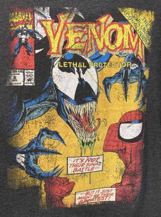 Vintage Spider - Man Venom Comic Book T - Shirt Lethal Marvel Size 4xl Hard_8s_magic