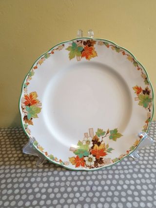 Vintage W H Grindley Cream Petal " Autumn " Dinner Plate.  25.  3cm Diameter