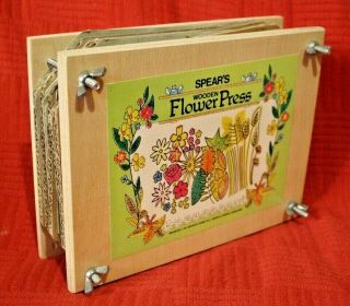 Vintage Wooden Spears Wooden Flower Press Retro Crafting Postage