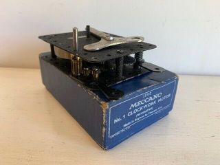 Vintage Boxed Meccano No.  1 Clockwork Motor (reversing) With Winding Key