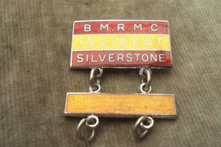 Vintage Motor Racing Marshals Club Incident Enamel Badge Silverstone