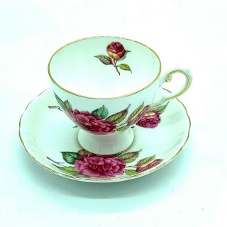 Vintage Royal Tuscan Fine Bone China Camellia Made In England Cup And Saucer