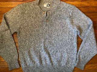 Vintage 80s,  90s Mens Large Ragg Henley Sweater