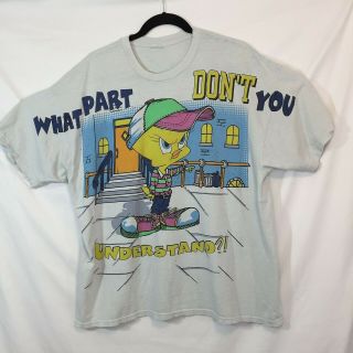 Vintage 90s Y2k Looney Tunes Tweety Bird T - Shirt Size Xxxl 3x Or Xxl 2x