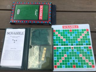 Vintage Pocket Scrabble Travel Scrabble Magnetic Tiles Spear 