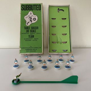 Vintage Subbuteo Hw Boxed Team Generic Sky Blue Coventry Manchester City Ref 148
